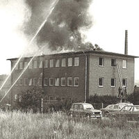 Bild vergrern: Brand im Direktionsgebude, Juli 1977